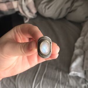 Sterling silver moonstone ring